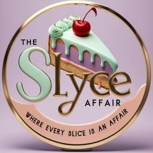 The Slyce affair-a home bakery brand logo inforgraphic